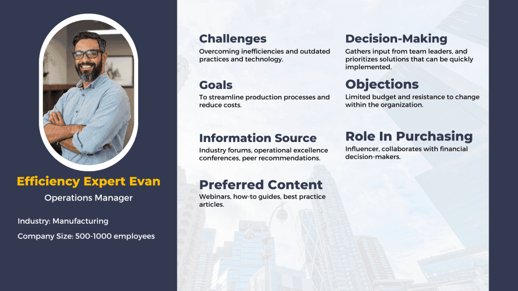 buyer person example of an operations manager