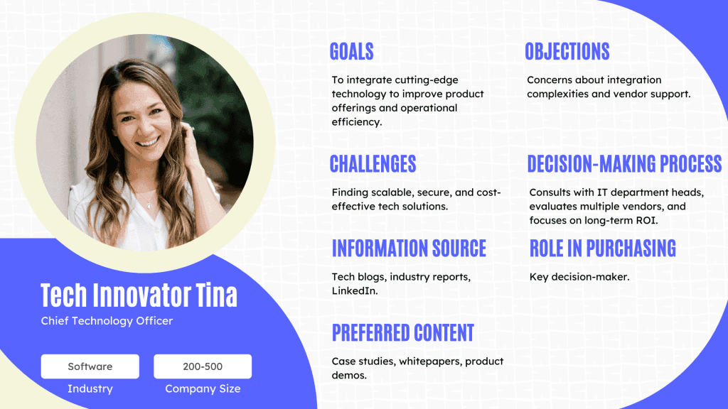 buyer persona example of a technology officer