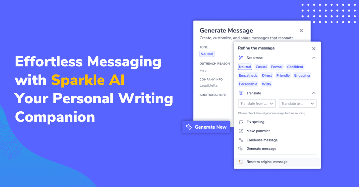 Effortless Messaging With Sparkle AI – Your Writing Companion
