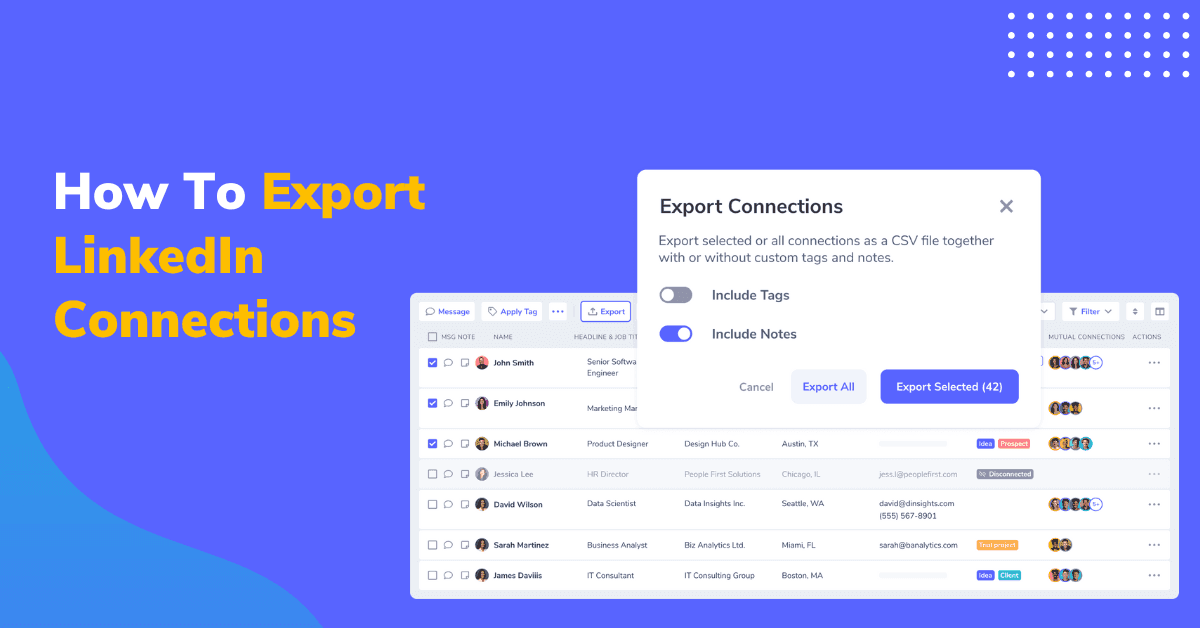 How to Export Your LinkedIn Connections in Just a Few Minutes